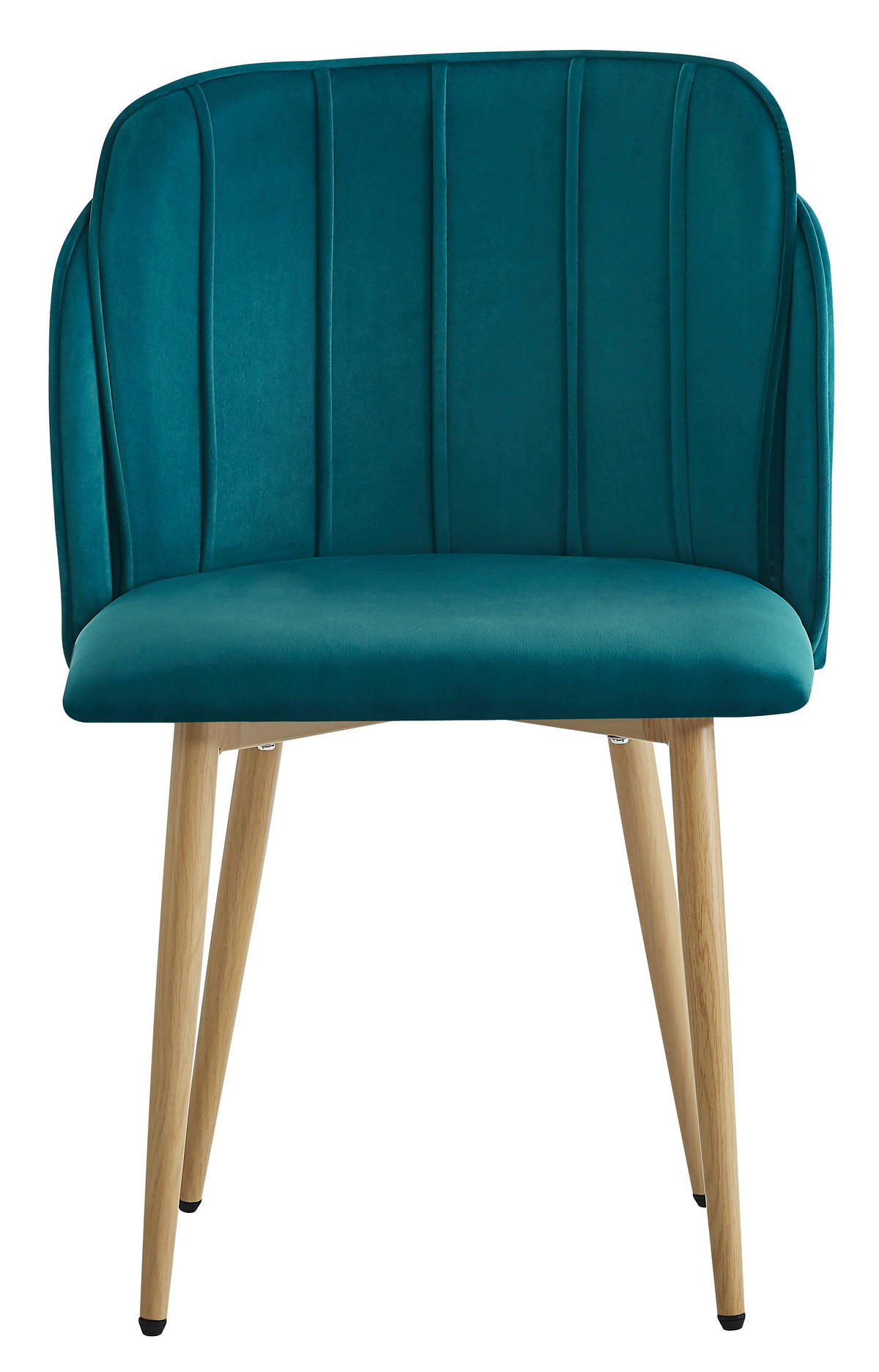 STUHL 2er-Set Samt Blau - Blau, Textil (51/85/53cm) - Nordlys