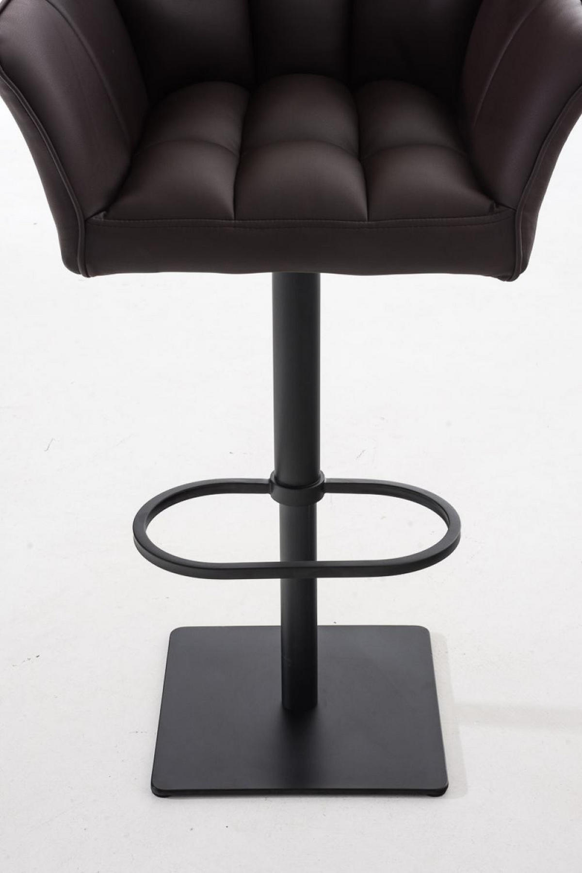 BARHOCKER 2er Set Lederlook Braun - Schwarz/Braun, Textil/Metall (64/88/45cm) - CLP
