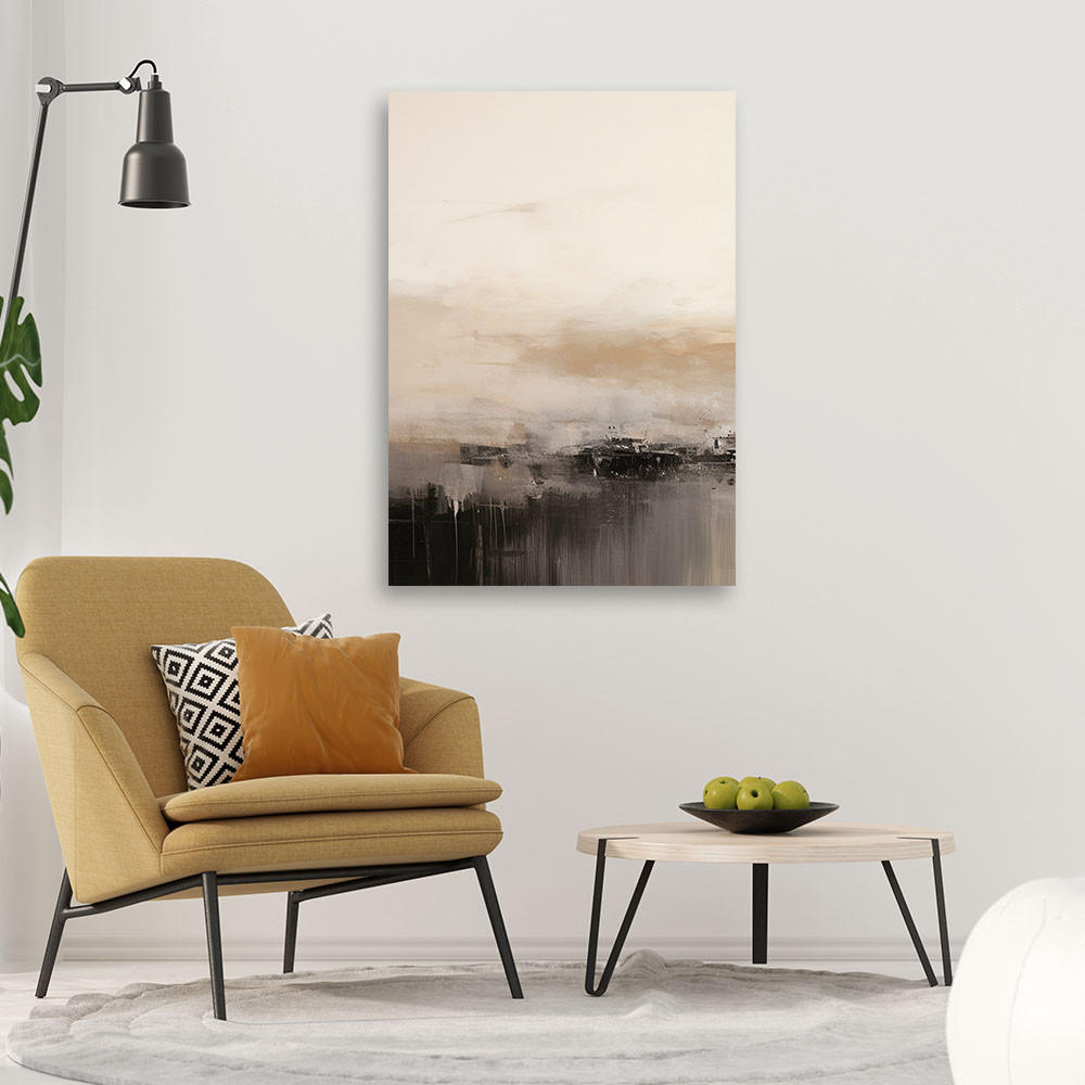 LEINWANDBILD Abstrakt Lofts Beige 80x120cm - Beige, Textil (80/120cm) - Feeby