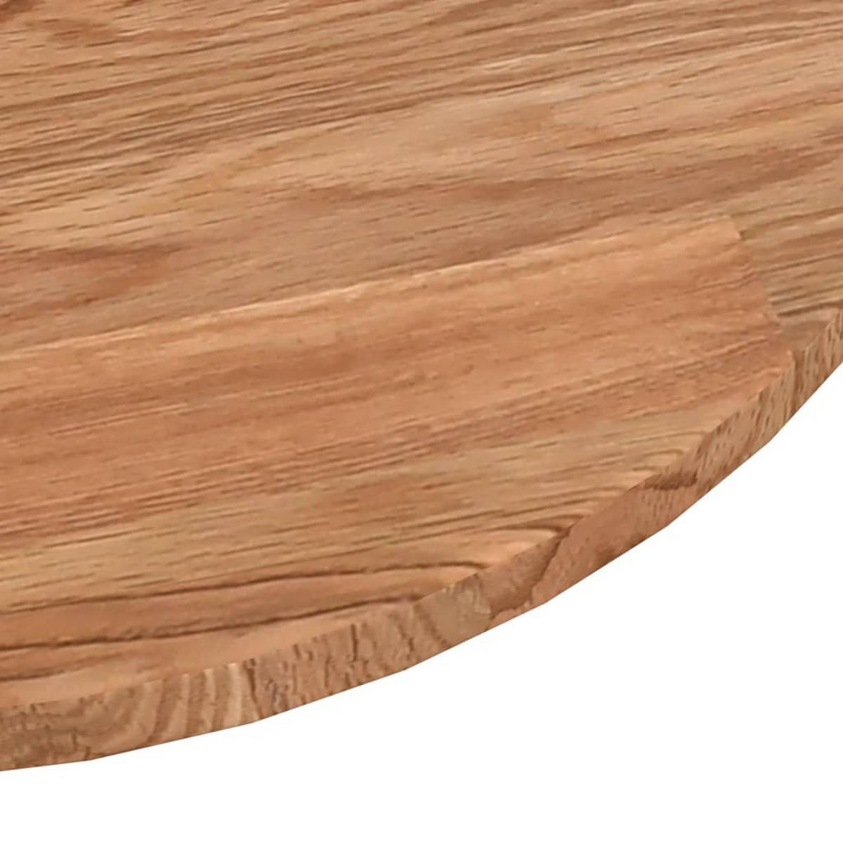 TISCHPLATTE Runde Hellbraun Ø80/1,5 Cm Behandeltes Eichenholz - Hellbraun, Holz (80/80/1.5cm) - vidaXL