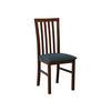 STUHL Milano I, Holzfarbe: Walnuss - Walnussfarben/Blaugrau, Holz (43/93/40cm) - MIRJAN24