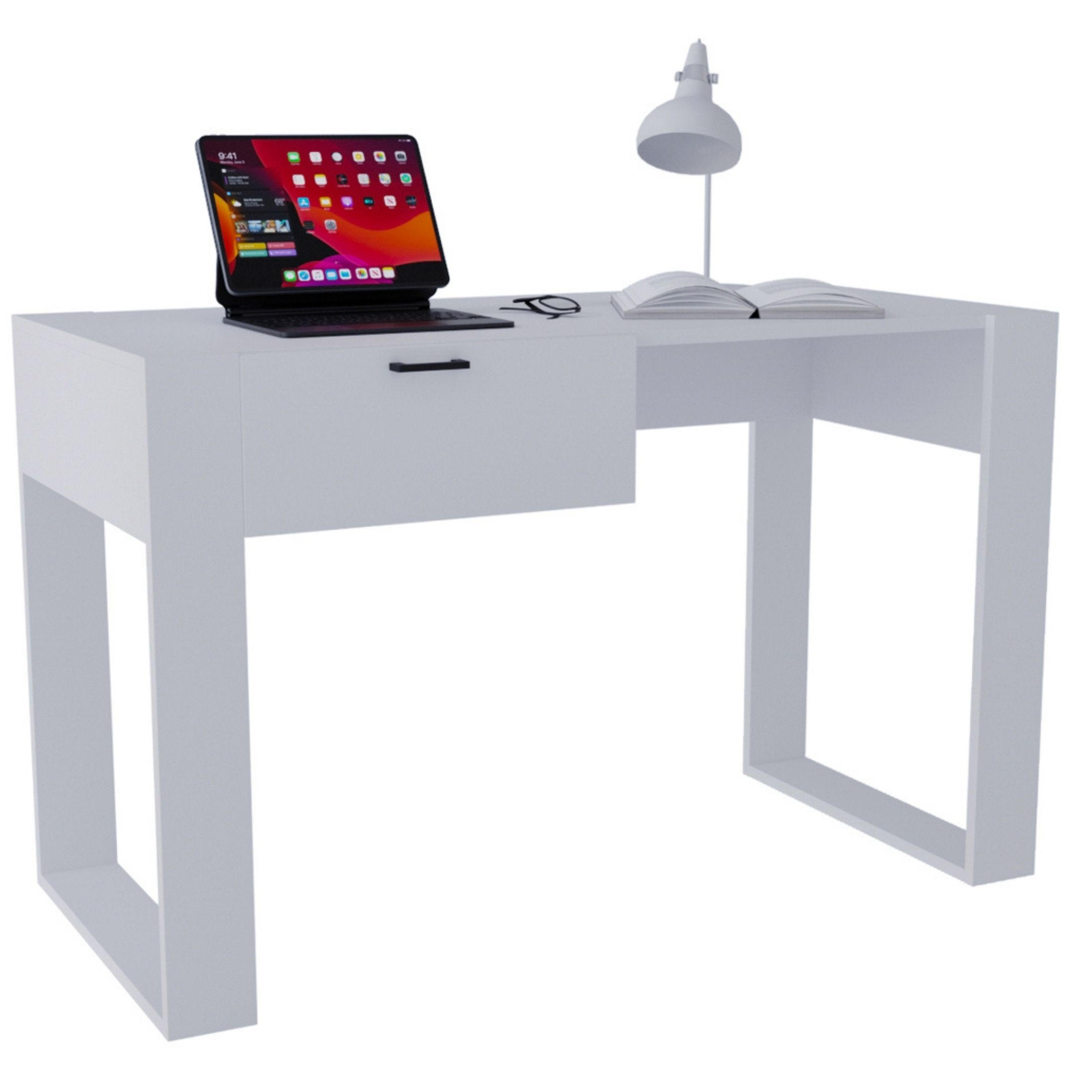 SCHREIBTISCH Weiß 120/73/53,6 cm - Weiß, Holzwerkstoff (53.6/120/73cm) - CraftPAK