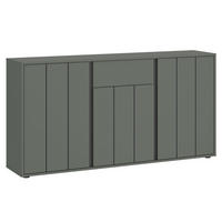 SIDEBOARD Veddel grau-grün / anthrazit 155 / 40 / 82cm - Blaugrau/Grau, Holz/Holzwerkstoff (155/82/40cm) - Feldmann-Wohnen