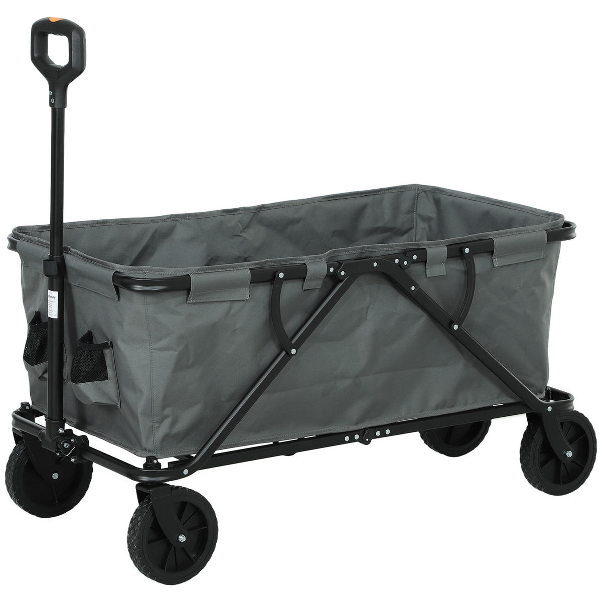 GARTENWAGEN DE-10362 klappbar, 160 L, 120 kg Dunkelgrau - Dunkelgrau, Metall (55/56/100cm) - ComfortXL