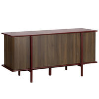 SIDEBOARD mit 4 Türen, bordeaux - Rot, Holz (180/75/40cm) - Oviala