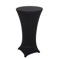 STEHTISCH + HUSSE rund Silber, Schwarz 2er-Set - Silberfarben/Schwarz, Textil (60/60/110cm) - MCW