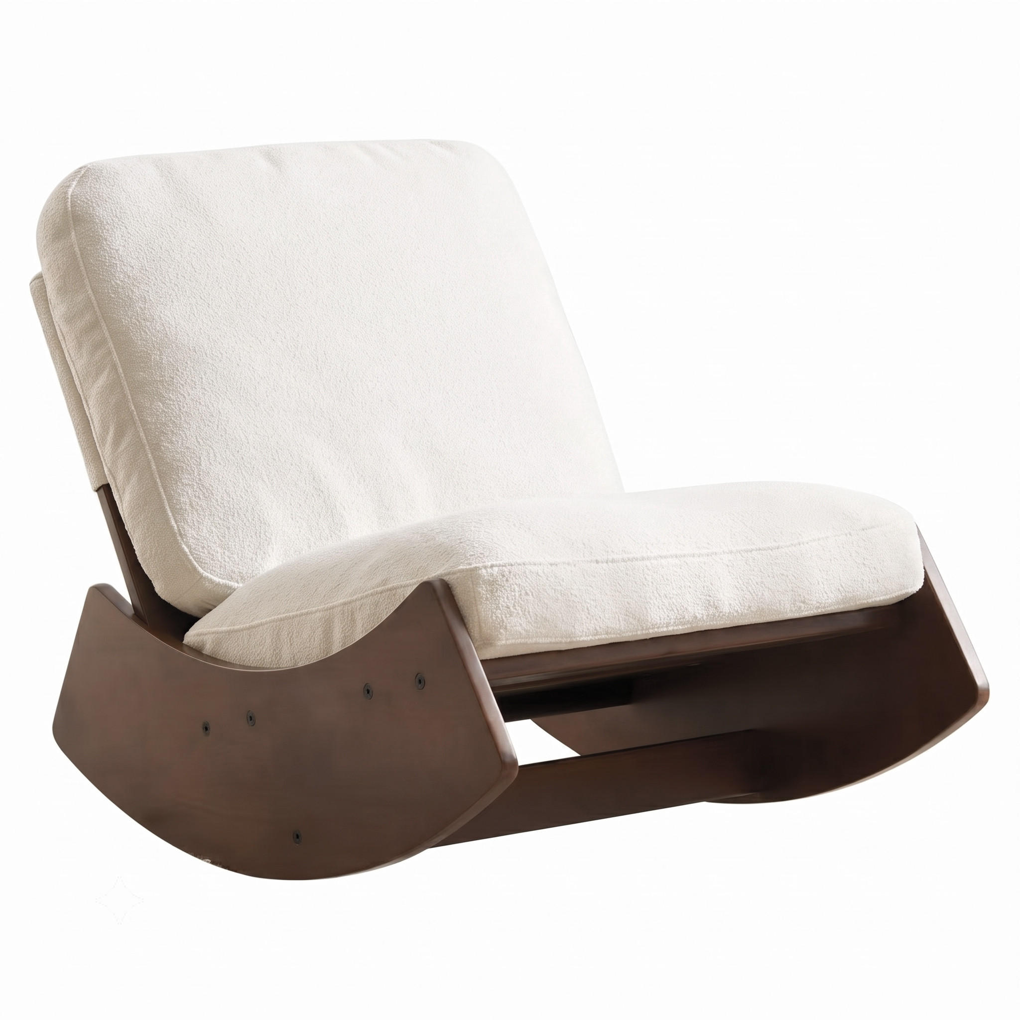 SCHAUKELSTUHL Massivholz Cord-Stoff Ergonomisch Relaxsessel - Weiß, Textil (90/71.9/61.5cm) - Urban Meuble