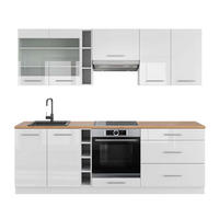 KUHINJSKA ENOTA Fame-Line Bela visok sijaj/bela 235 cm , DP Hrast - bela/visoki sijaj, leseni material (235/206.8/60cm) - Vicco