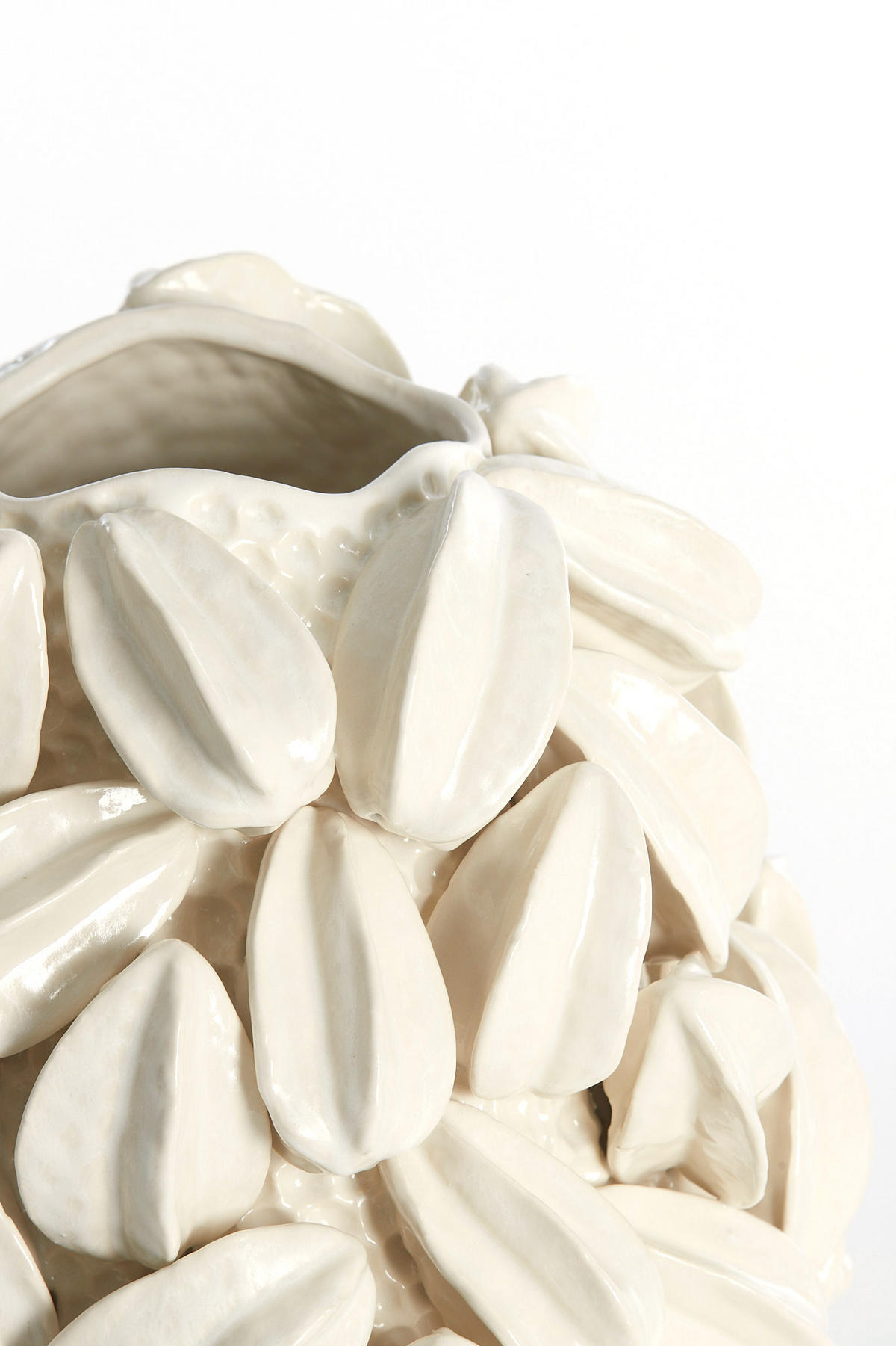 VASE Karambole Weiß 32/31,5/36,5 cm - Weiß, Keramik (36.5cm) - Light & Living