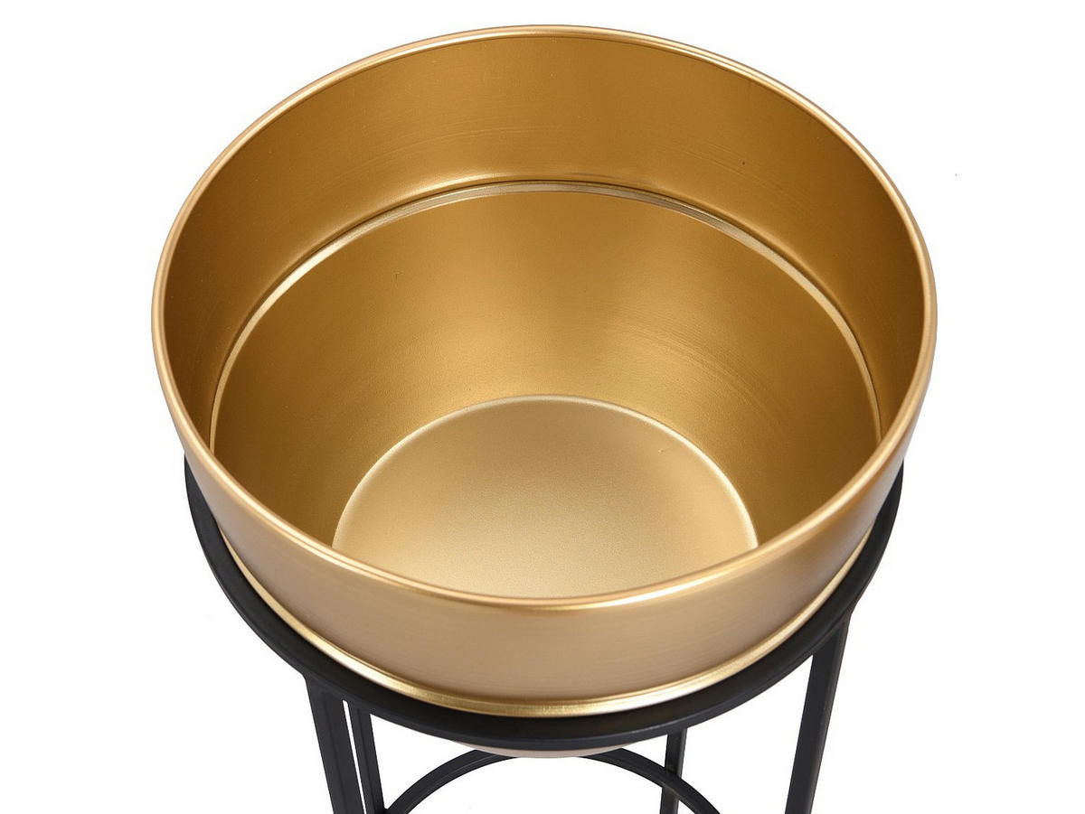 ÜBERTOPF - 30 x 30 - metall - schwarz, goldfarben Naba - Goldfarben/Schwarz, Metall (30/77/30cm) - Vente-Unique