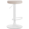 BARHOCKER Samt creme - Creme/Weiß, Textil/Metall (38.5/60/38.5cm) - CLP