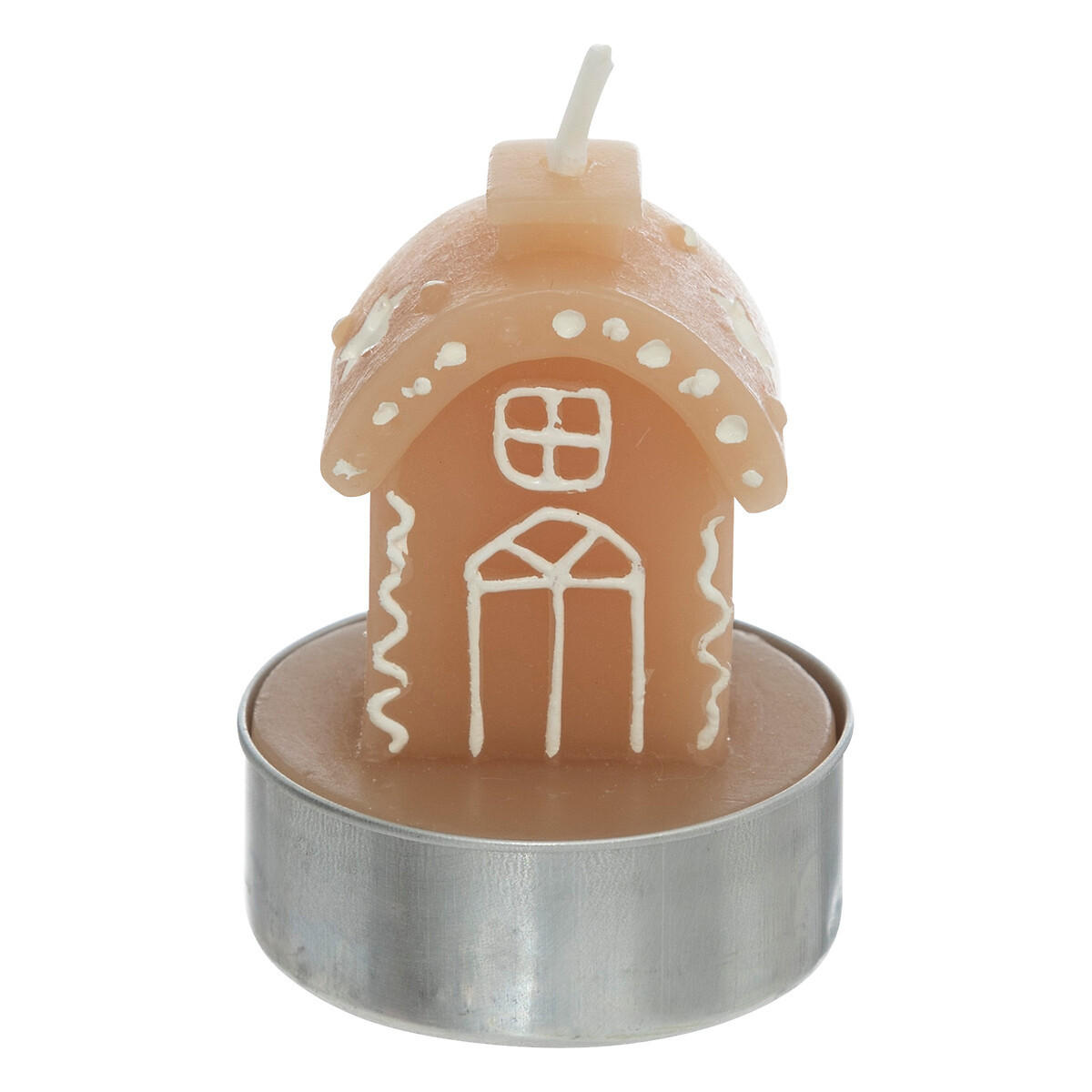 TEELICHTER Lebkuchenhaus 4er-Set - Multicolor, Paraffin (5.3/18.2/6.3cm) - Atmosphera Createur d´interieur