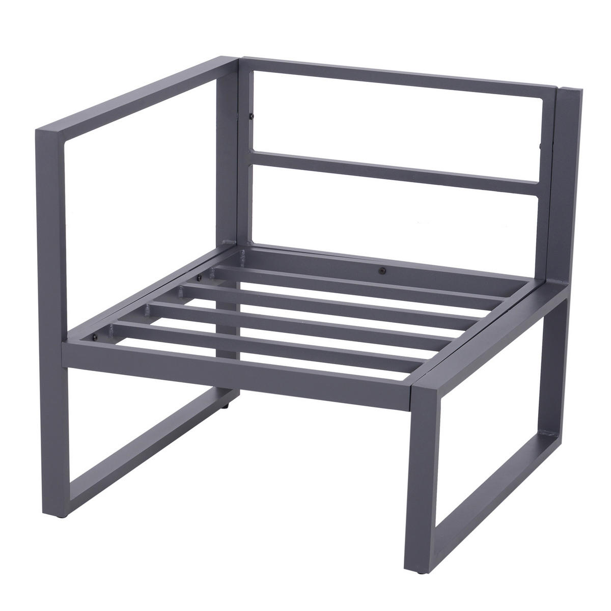 GARTENSET, Aluminium, Grau - Grau, Metall - Outsunny