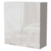 HÄNGESCHRANK Essen W4/90 Weiß Hochglanz / Weiß Matt 90 / 32,5 / 96cm - Weiß Hochglanz/Weiß, Holz/Holzwerkstoff (90/96/32.5cm) - Feldmann-Wohnen