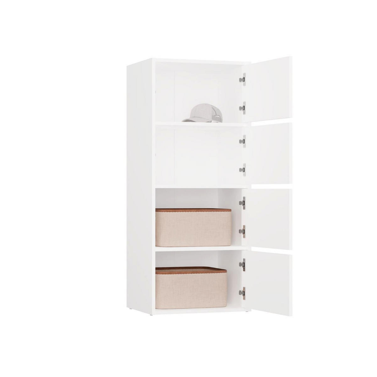 HIGHBOARD Kate - Weiß, Holzwerkstoff (50/119/40cm) - kommodly