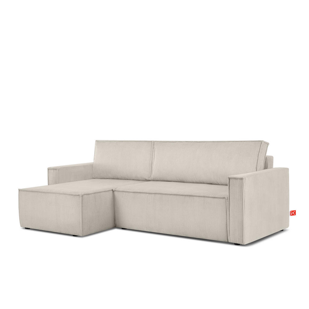 Thumbnail - Konsimo® Ecksofa-Links/Rechts, Creme, Textil, L-Form,L-Form, 246x148 cm, FSC 100%, Hergestellt in Europa, Wohnzimmer, So...