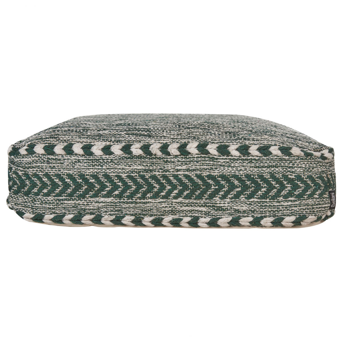 POUF Birch 60/60/12 cm - Grün, Naturmaterialen (60/12/60cm) - Beliani