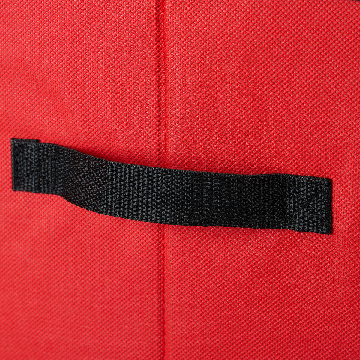 WEIHNACHTSKUGEL-AUFBEWAHRUNGSBOX - Rot, Wellpappe/Textil (62/30.5/30.5cm) - Relaxdays