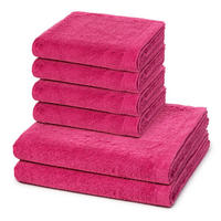 FROTTIERSET Lifestyle 6-teilig - Pink, Textil (50/100cm) - Cawoe