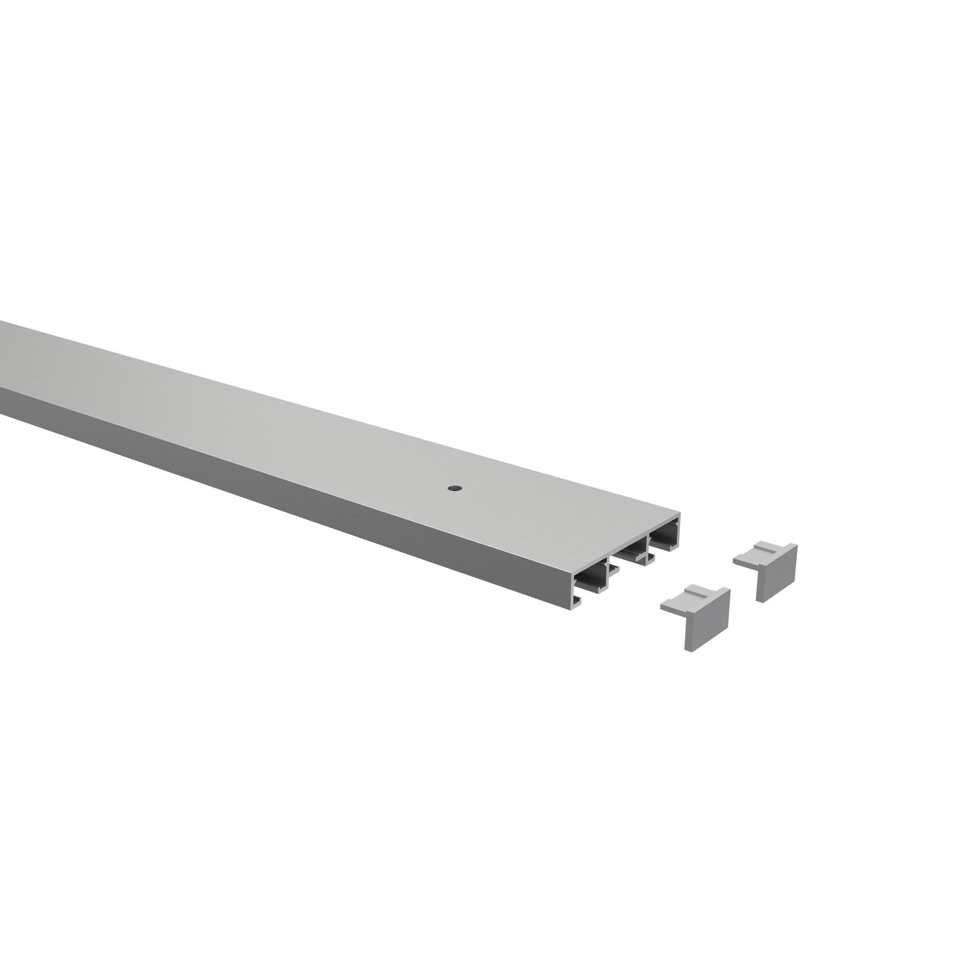 GARDINENSCHIENE / OBJEKTSCHIENE Primax 200 cm, 2-läufig Silbergrau - Silberfarben/Alufarben, Metall (4.3/0.9/200cm) - INTERDECO