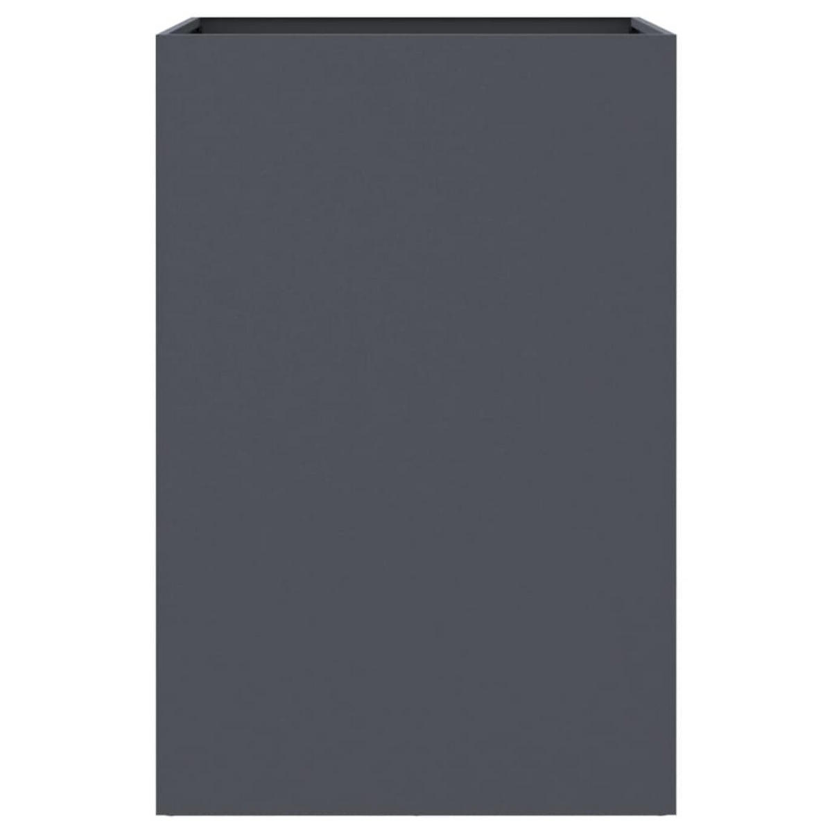 PFLANZKÜBEL Anthrazit 52/48/75 Cm Stahl - Anthrazit, Metall (52/75/48cm) - vidaXL