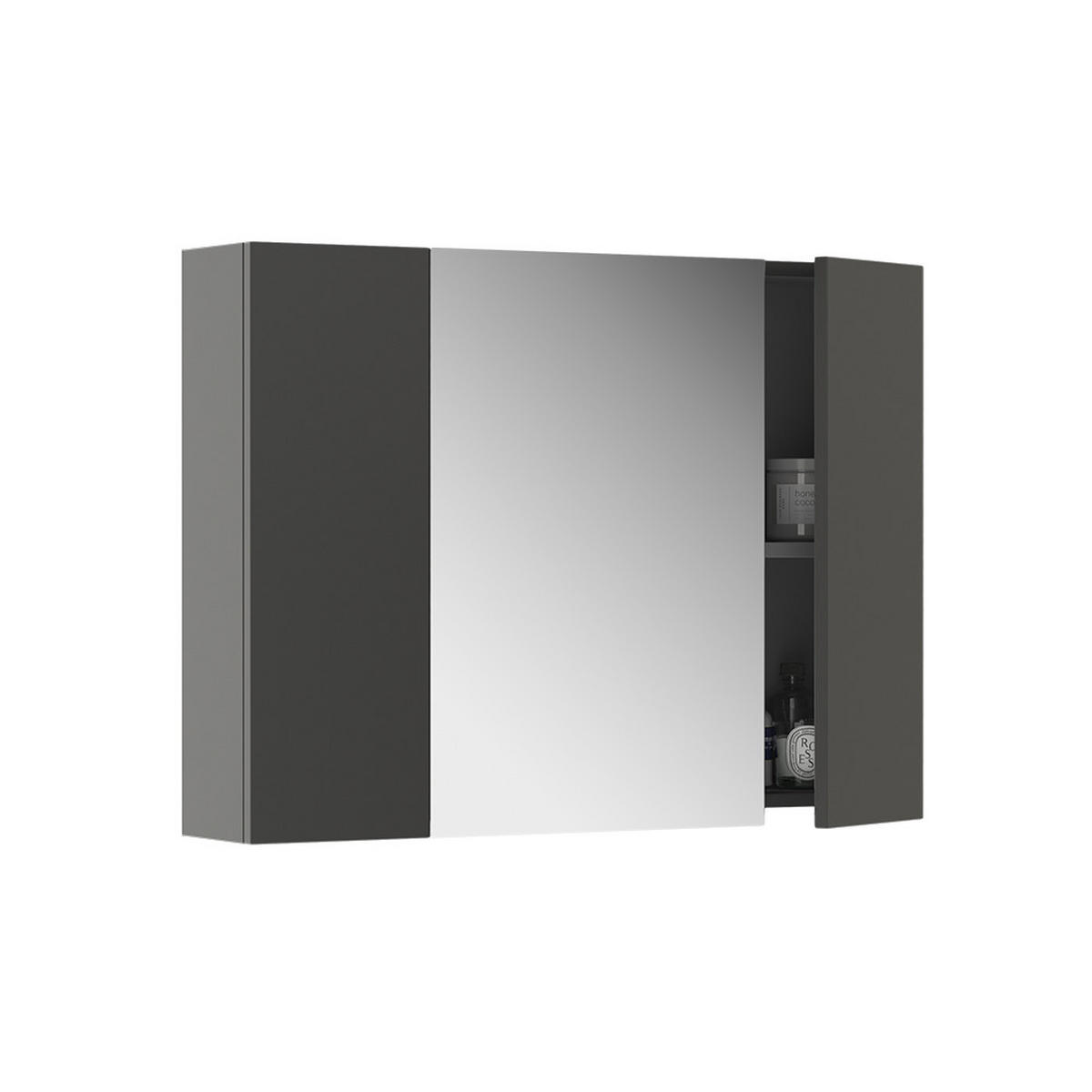 KOUPELNOVÁ ZRCADLOVÁ SKŘÍŇKA Leopold Antracit - antracitová, kompozitní dřevo (80/59.2/16.4cm) - Vicco