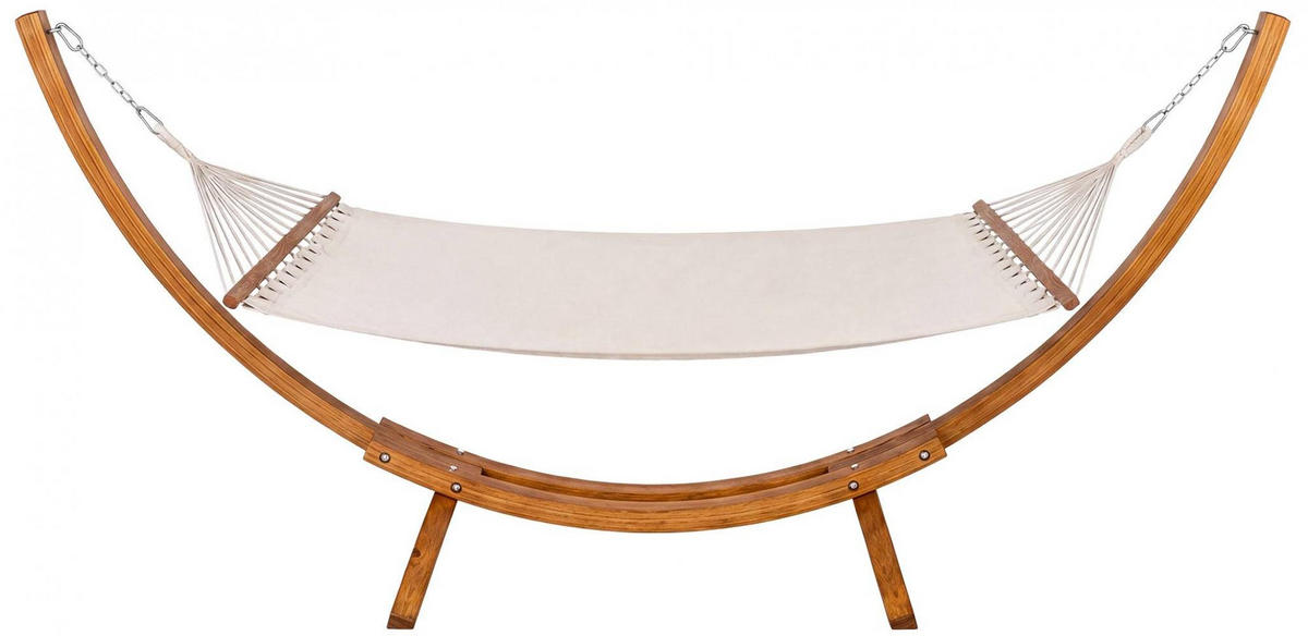 HÄNGEMATTE Holz Creme - Creme, Holz (318/122/118cm) - CLP