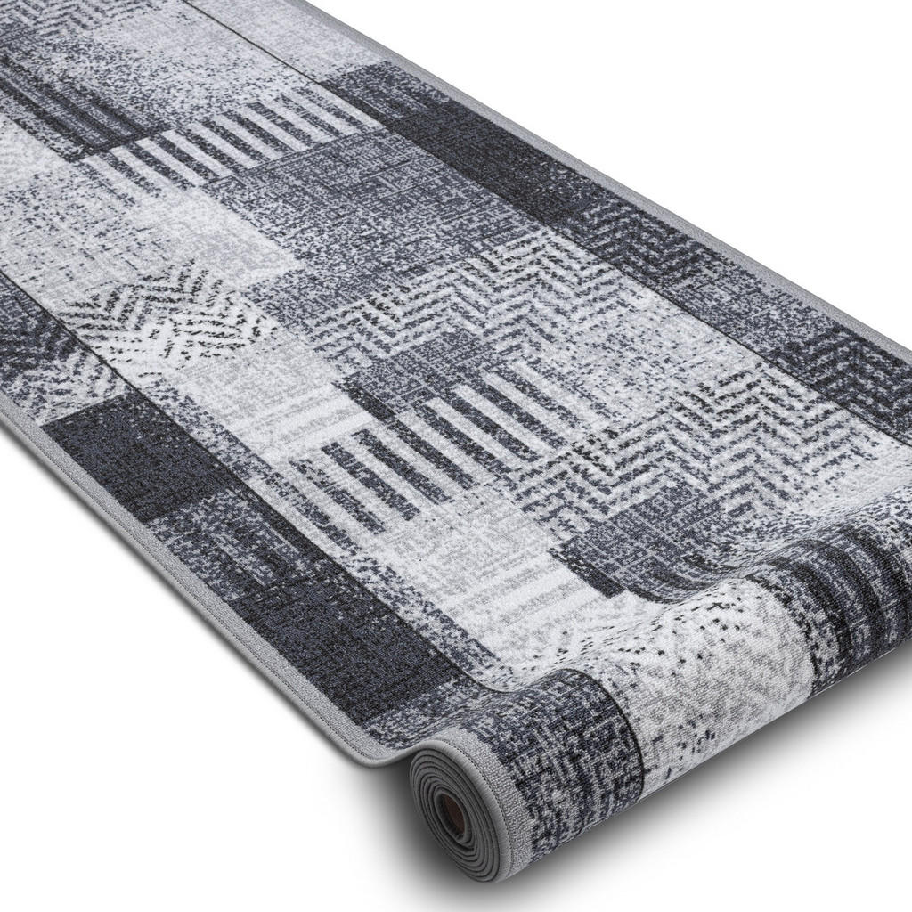 Thumbnail - rugsX Läufer, Grau, Textil, Freiform, 80x460 cm, Teppiche & Böden, Teppiche, Teppichläufer