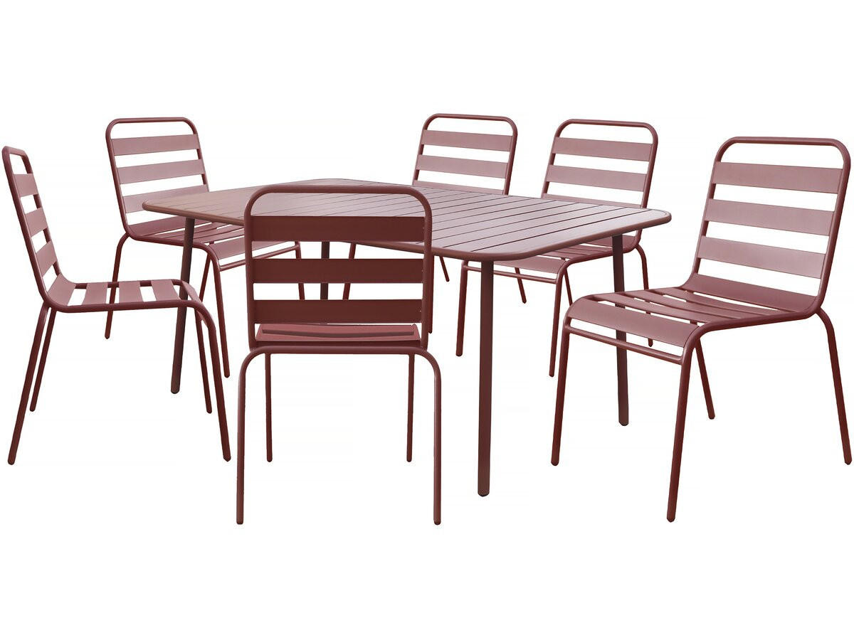 GARTEN-ESSMÖBELENSEMBLE bilbao - Terracotta, Metall - Habitat Garten