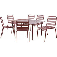 GARTEN-ESSMÖBELENSEMBLE bilbao - Terracotta, Metall - Habitat Garten