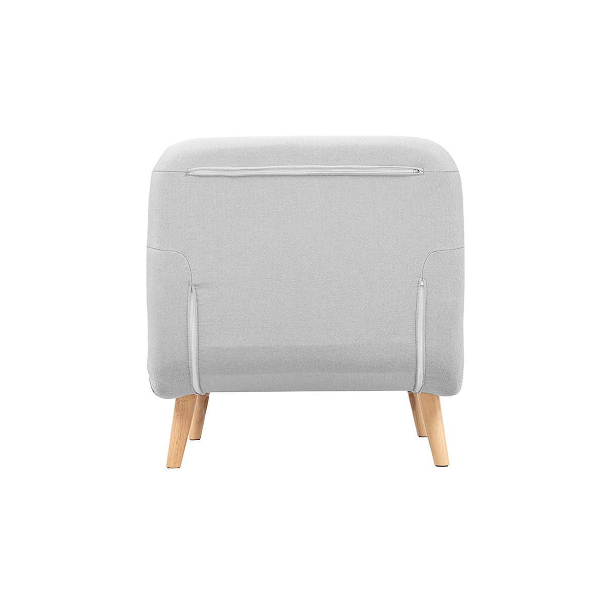 SCHLAFSESSEL Skandinavisch Stoff Hellgrau AMIKO - Hellgrau, Textil (82.5/78/74.5cm) - Miliboo