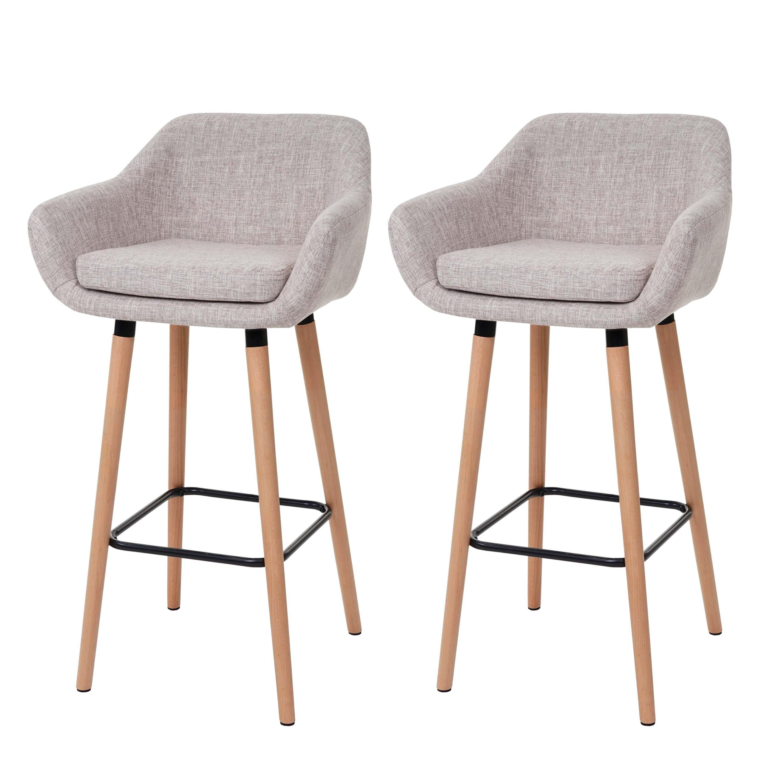 BARHOCKER Hellgrau 2er-Set - Hellgrau, Textil (45/53/99cm) - MCW