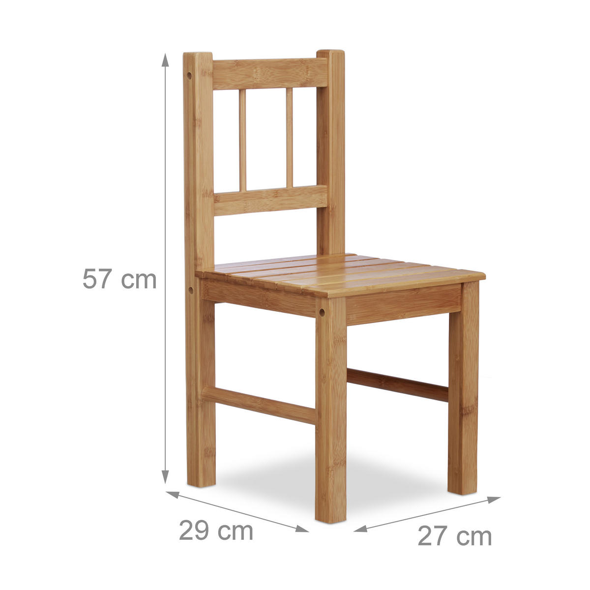 DEKO-STUHL - Hellbraun, Holz (27/57/29cm) - Relaxdays