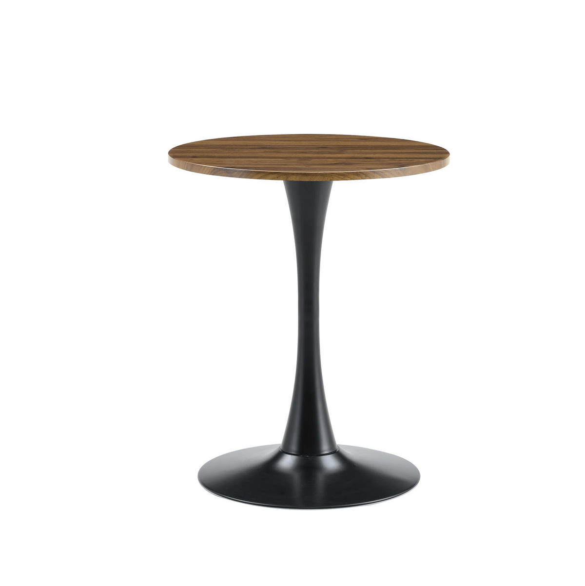 BEISTELLTISCH 60/72 cm Schwarz/Walnuss aus MDF und Metall - Schwarz, Holzwerkstoff (60/60/72cm) - OKMYHOME