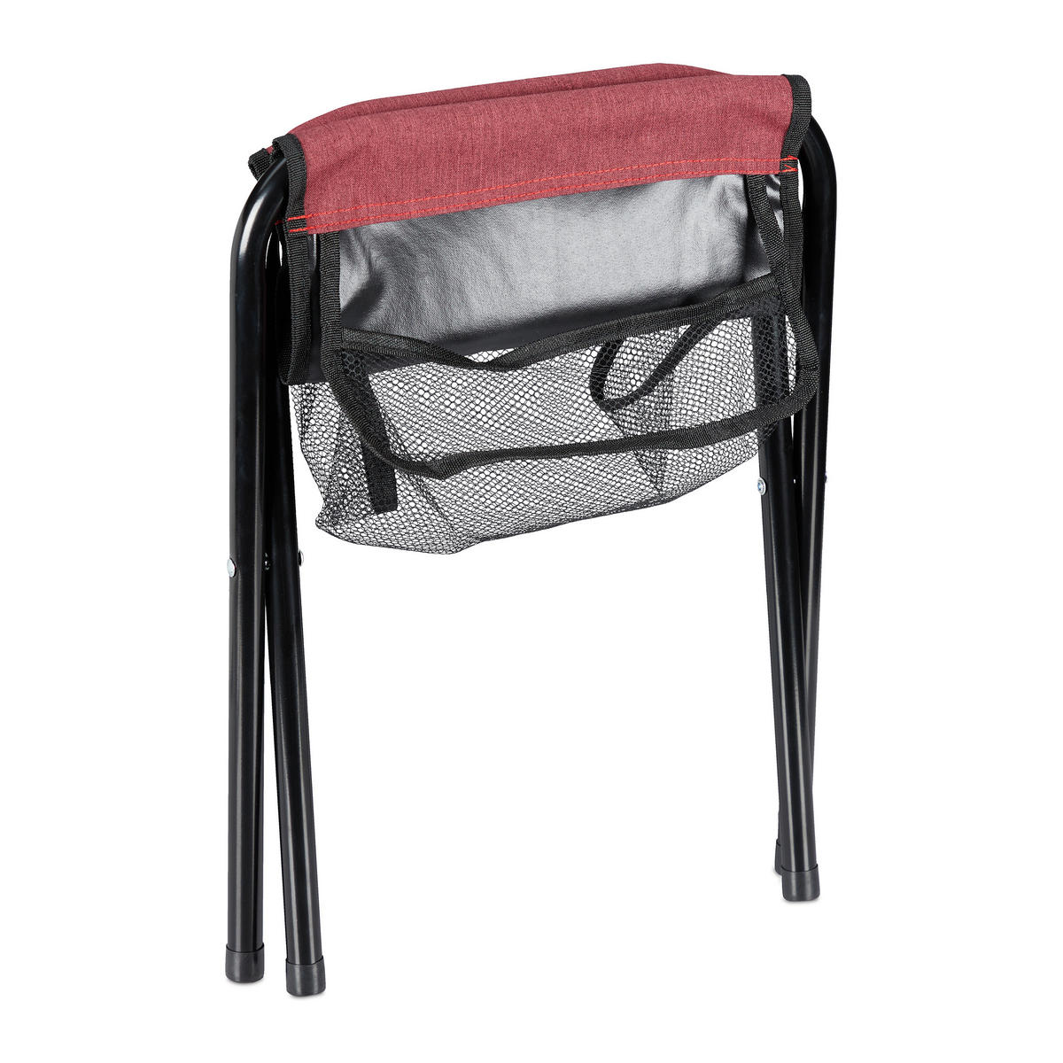KLAPPHOCKER - Rot, Textil/Metall (29/39/35cm) - Relaxdays