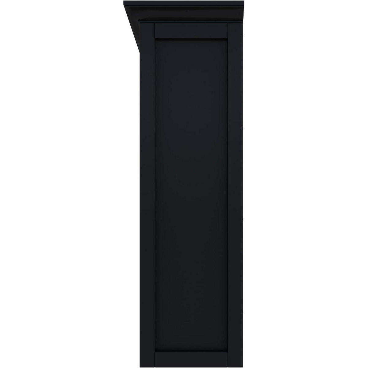 BÜCHERREGAL mit Sockel 12 Fächer Schwarz 127 x 99 cm - Schwarz, Holzwerkstoff (127/99/34cm)