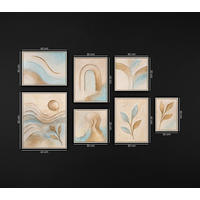GEMÄLDE Sanftheit des Augenblicks Schattenfugenrahmen Beige 7-teilig - Beige, Holz (120/80cm) - YS-art gallery