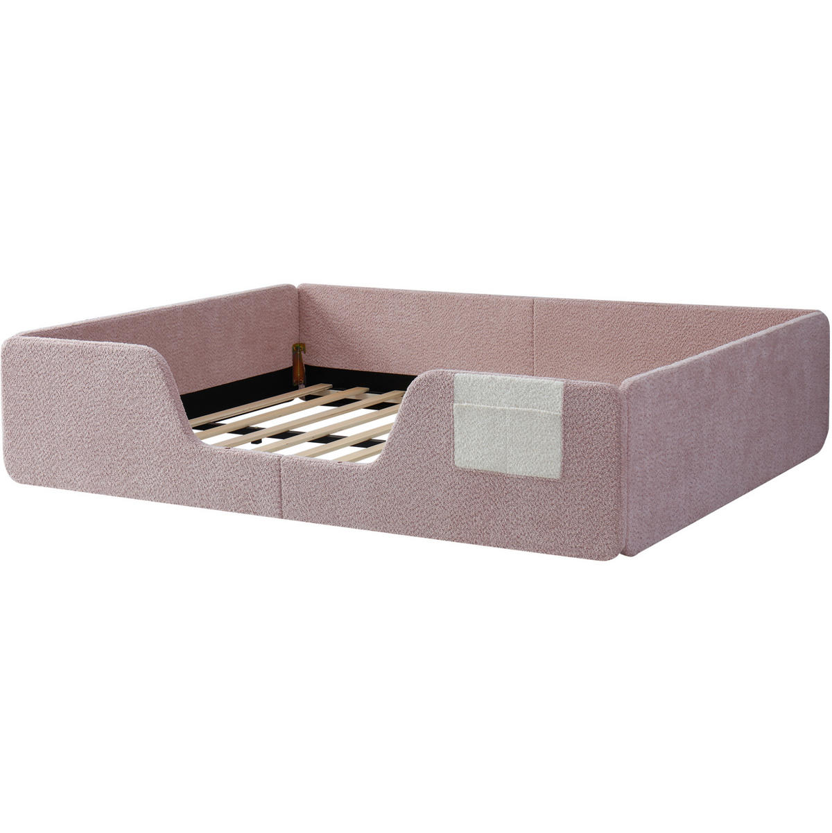 POLSTERBETT 140/190 cm Pink mit abnehmbaren Sicherheitsgittern - Pink, Textil (140/190cm) - MIVRAY