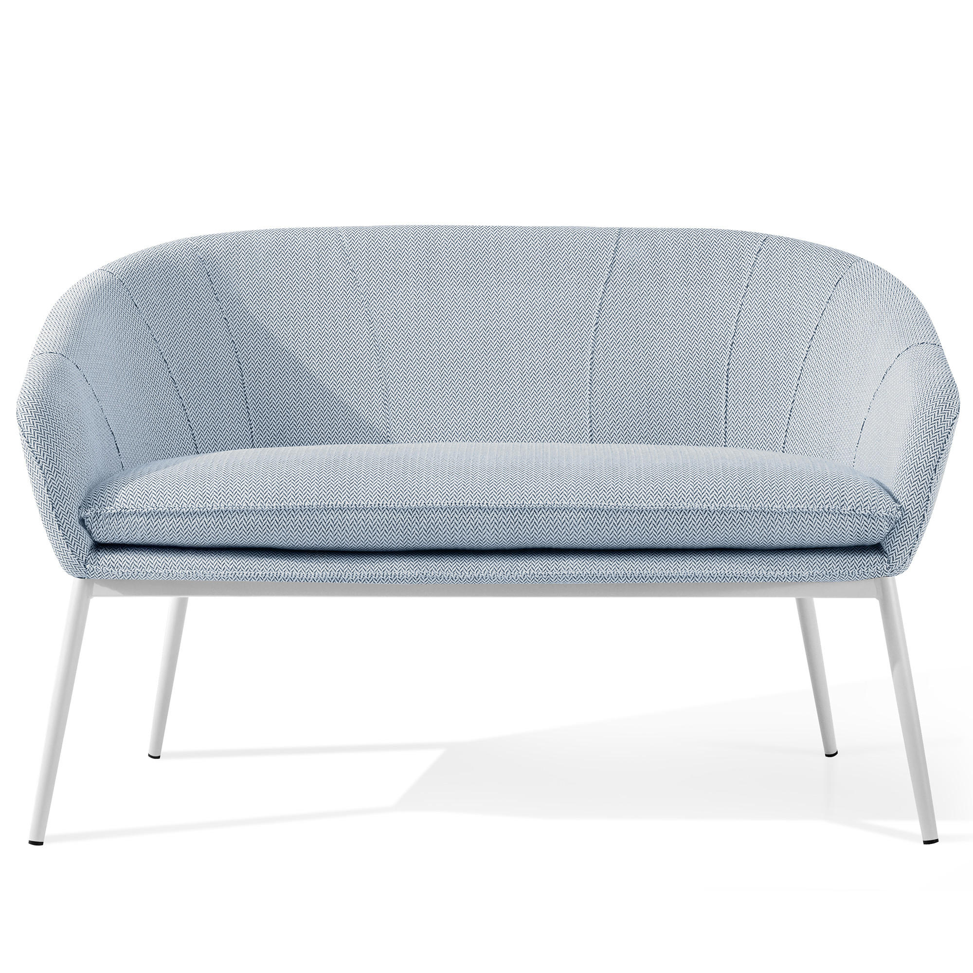 GARTENSOFA SOLIS Loungesofa, - Blau, Textil/Metall (118/76/66cm) - KONSIMO®