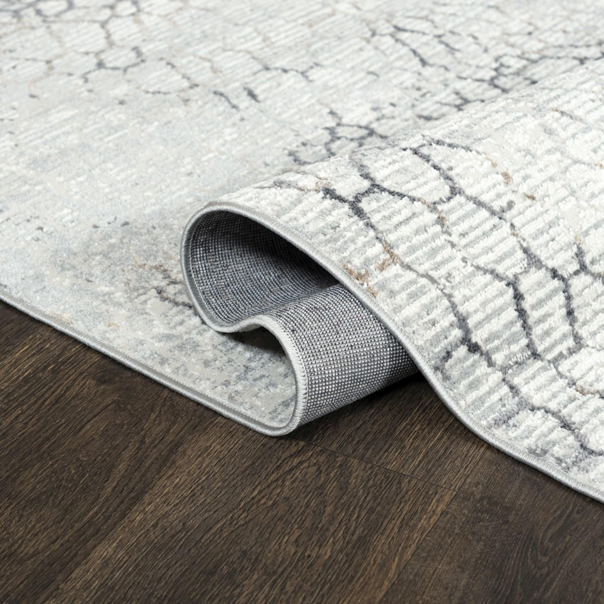 KOBEREC béžový krémový abstraktný - 160 x 220 cm - piesková/krémová, textil (160/220cm) - Mazovia