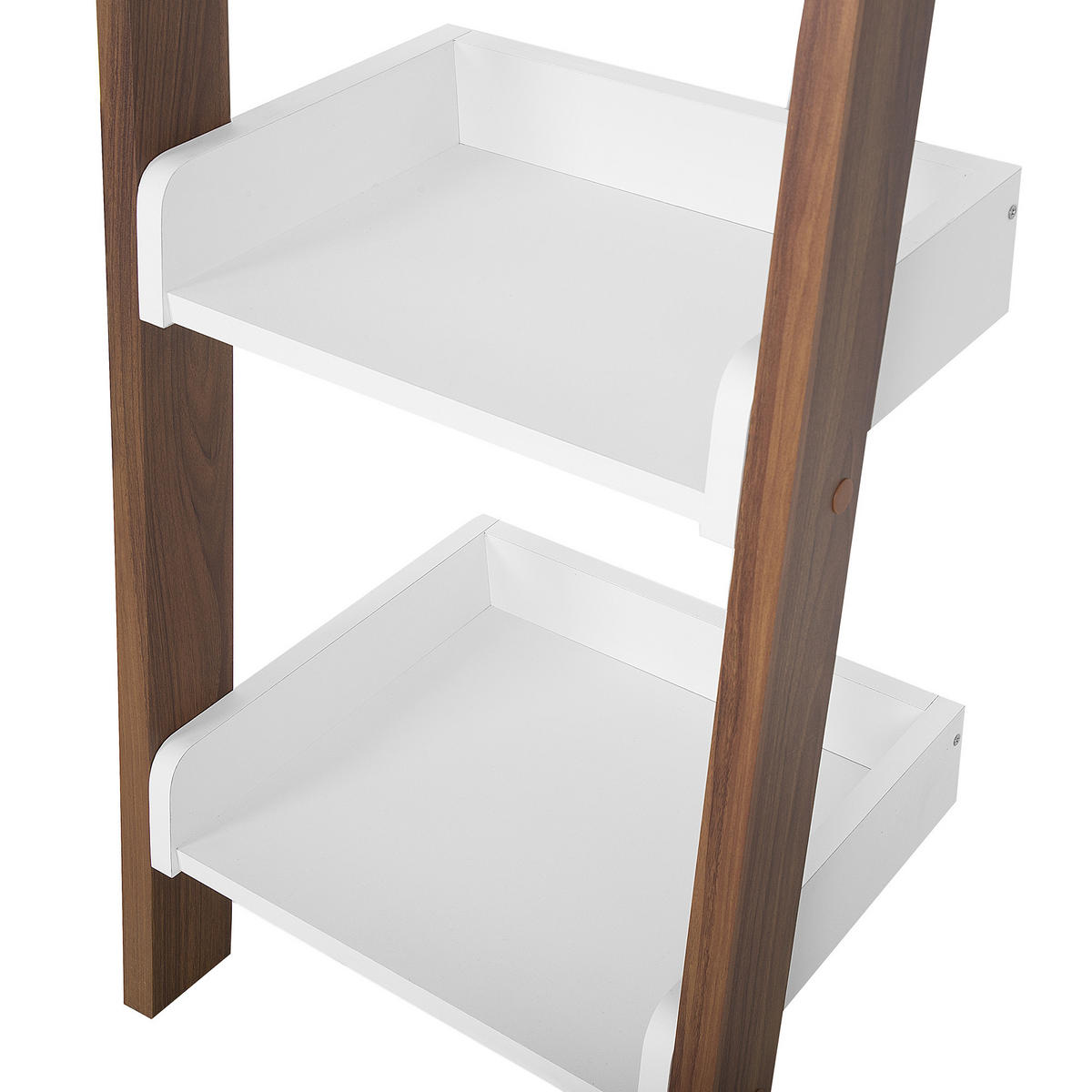 BÜCHERREGAL 5 Fächer Mobile Duo - Weiß, Holzwerkstoff (45/166/36cm) - Beliani