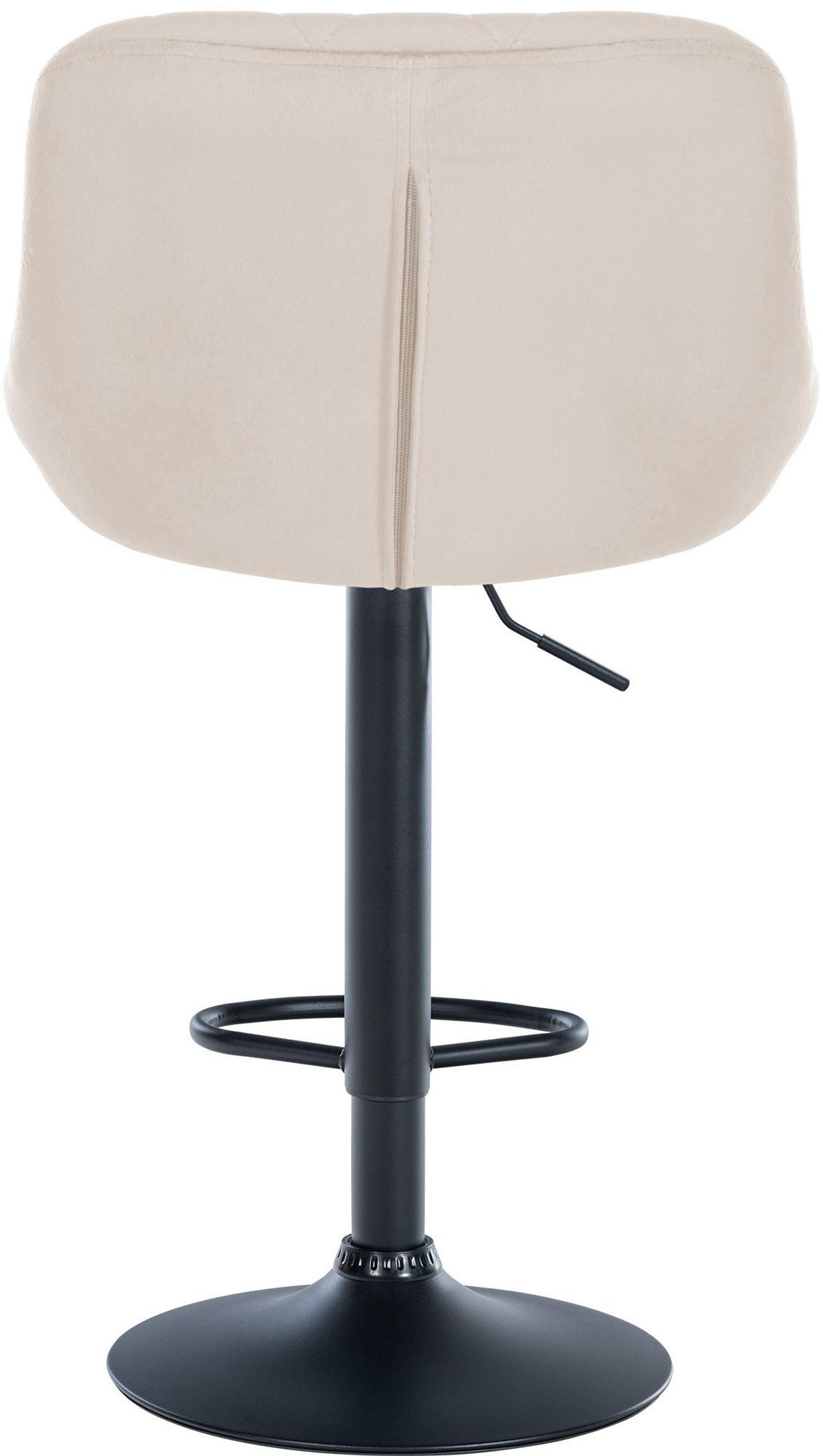 BARHOCKER Stoff creme - Creme/Schwarz, Textil/Metall (46/83/49cm) - CLP