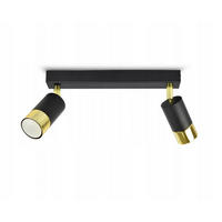 DECKENLEUCHTE Milano Tube - Goldfarben/Schwarz, Metall (8/32/18cm) - kiki design