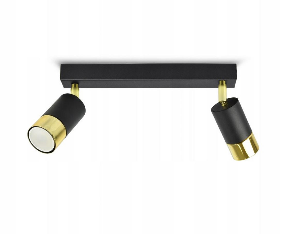DECKENLEUCHTE Milano Tube - Goldfarben/Schwarz, Metall (8/32/18cm) - kiki design