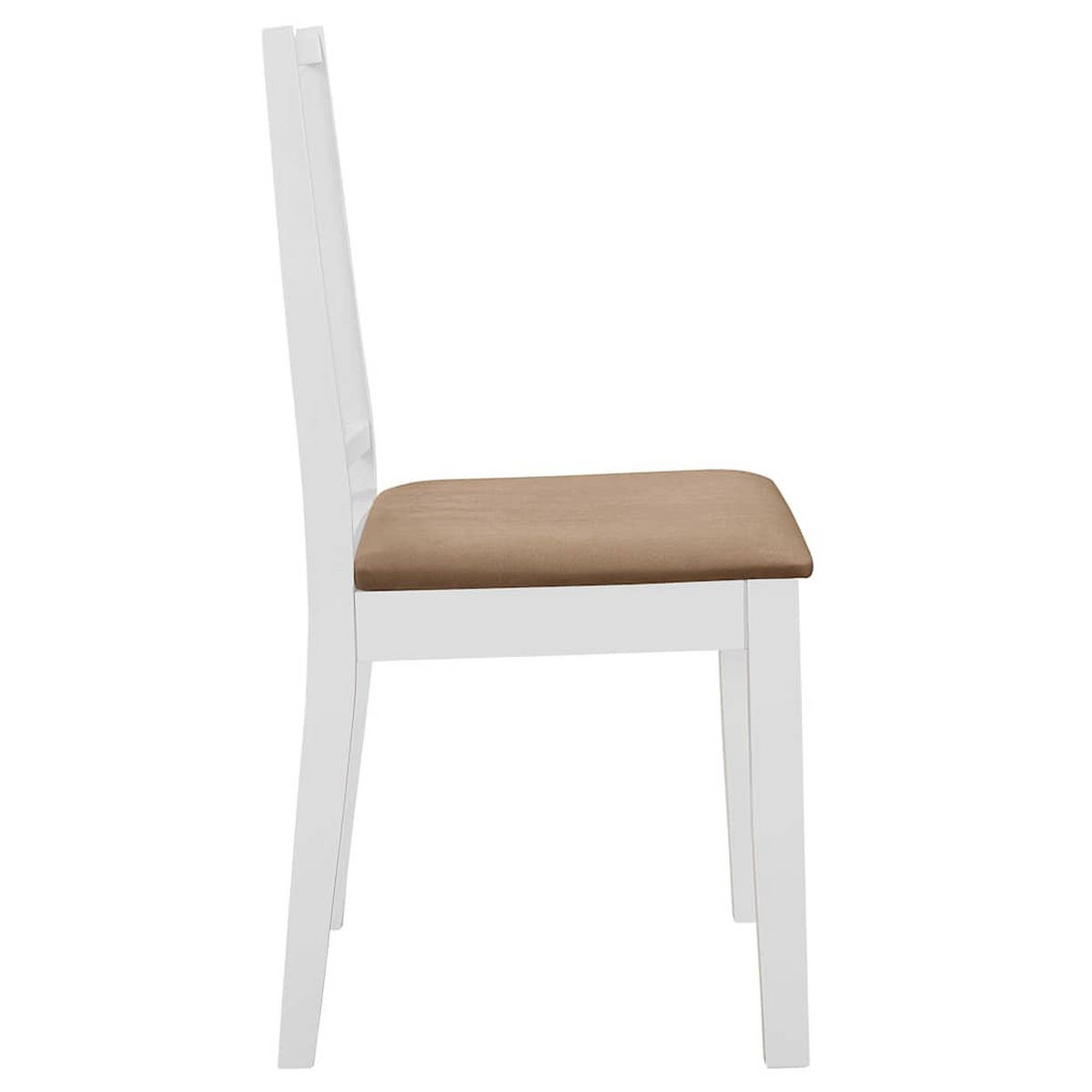 ESSZIMMERSTÜHLE Mit Polstern 2Er Set Weiss Massivholz - Opal, Holz (49/88.5/40cm) - vidaXL