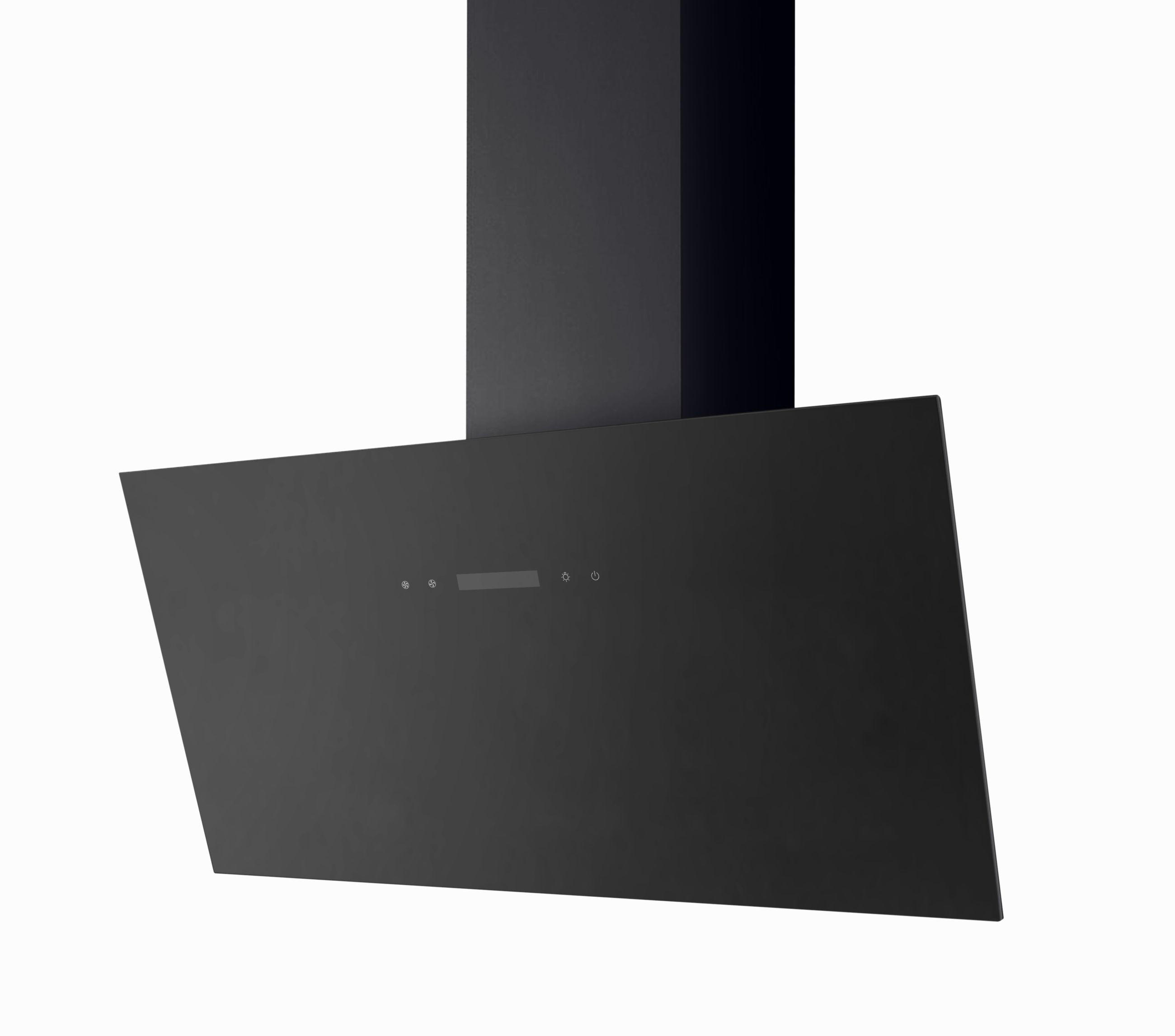 KOPFFREIHAUBE KHS34-80 ABT2X 80cm Dunstabzugshaube schwarz Timer und Touch-Control - Schwarz Hochglanz, Glas (80/93/32cm) - PKM