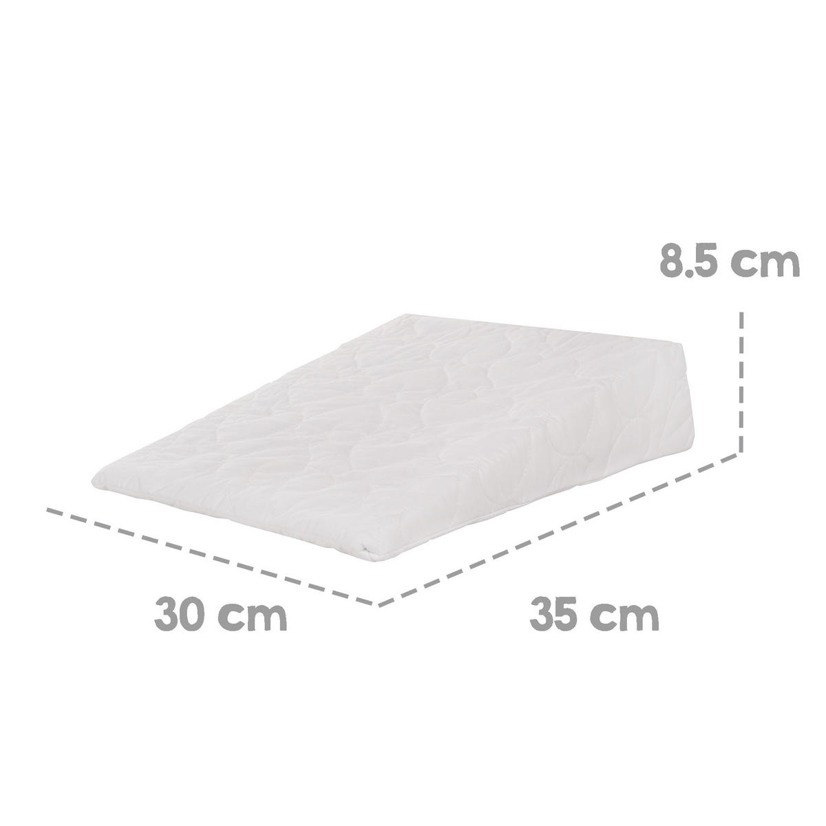 KEILKISSEN 30 x 35 cm - Höhe 8,5cm - Weiß, Textil (35/30cm) - Roba