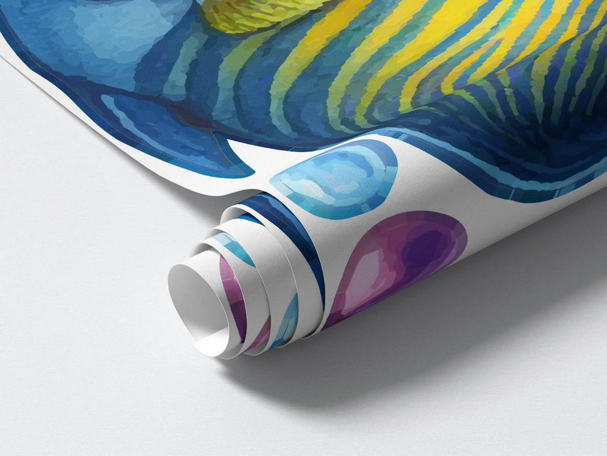 WANDAUFKLEBER 100x152cm - Unterwasserwelt der Fische - Multicolor, Kunststoff (100/152/0.1cm) - Wallfluent