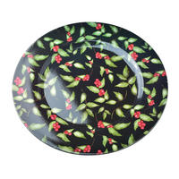 UNTERSETZER Blanche Festive Schwarz 33/33/2 cm Kunstoff - Schwarz, Kunststoff (33/2cm) - Mondex