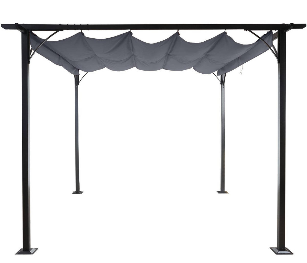 PERGOLA 232x350x350cm Grau - Grau, Metall (350/232/350cm) - BERLINLODGE